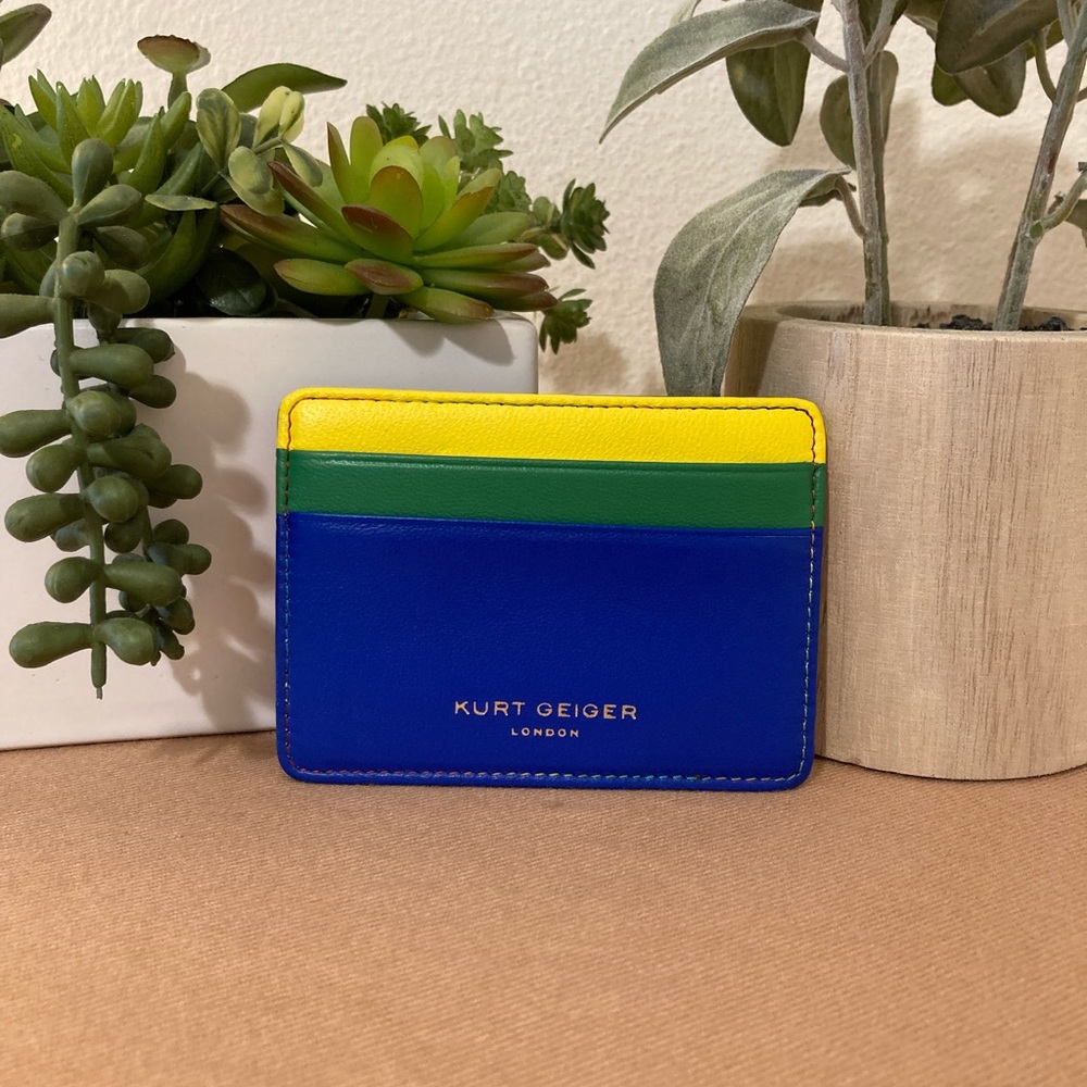 Kurt Geiger leather card holder, multi color